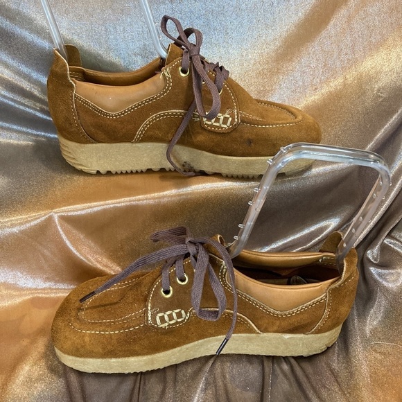 1970’s brown leather Sears‎ vintage casual chukkas style size 5.5. Few scrapes. - Picture 2 of 8